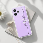 Personalized Initials Lavender Silicon Case For Redmi Note 14 Pro Plus 5G