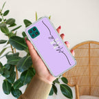 Personalized Initials Lavender Silicon Case For Samsung Galaxy M32 (4G) / A22 (4G) / F22