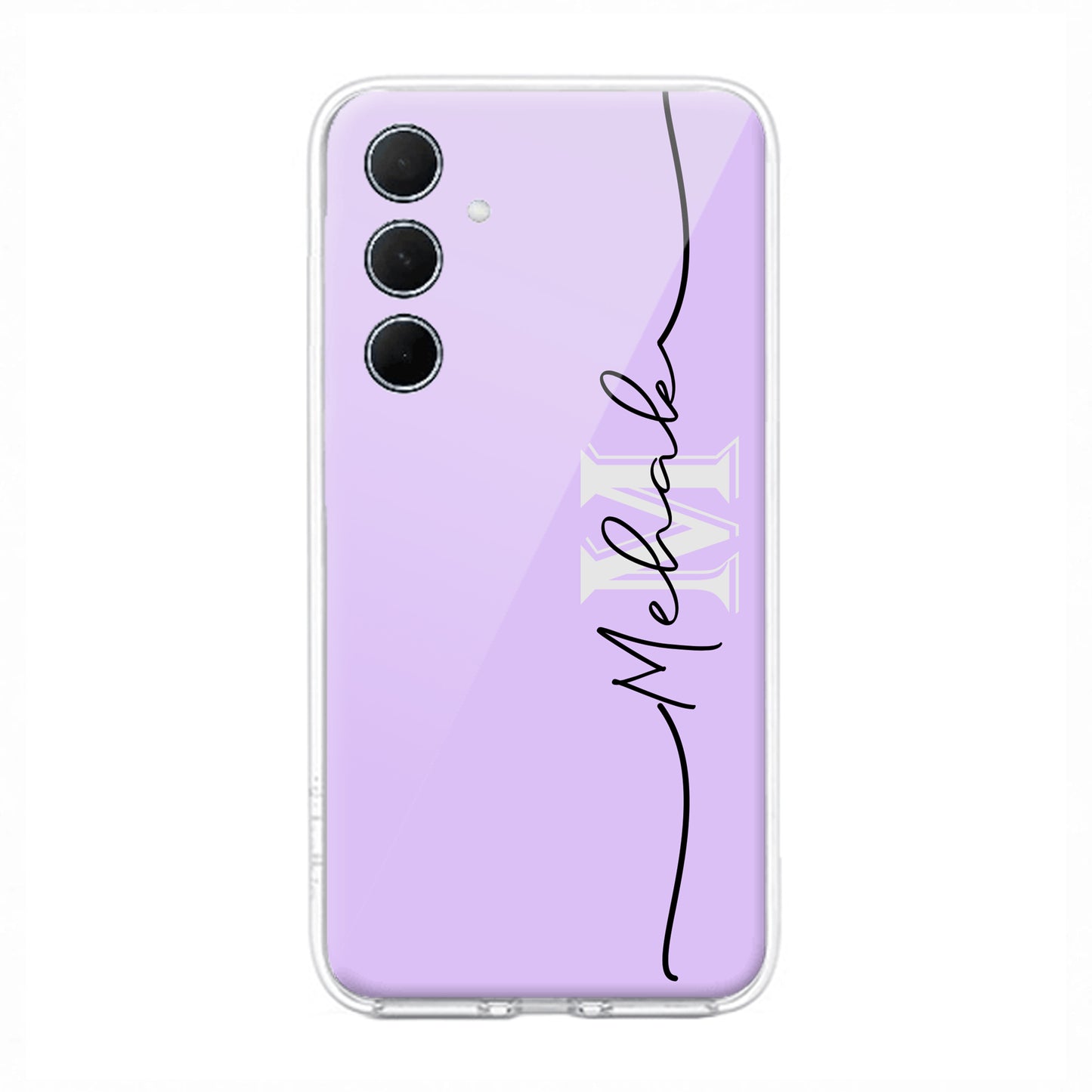 Personalized Initials Lavender Silicon Case For Samsung - ShopOnCliQ