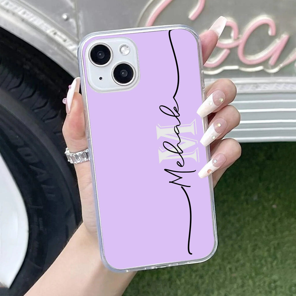 Personalized Initials Lavender Silicon Case For iPhone 13