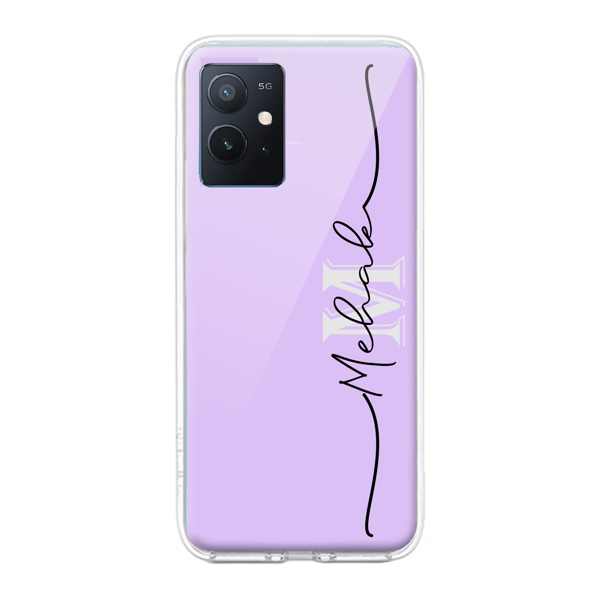 Personalized Initials Lavender Silicon Case For iQOO ShopOnCliQ