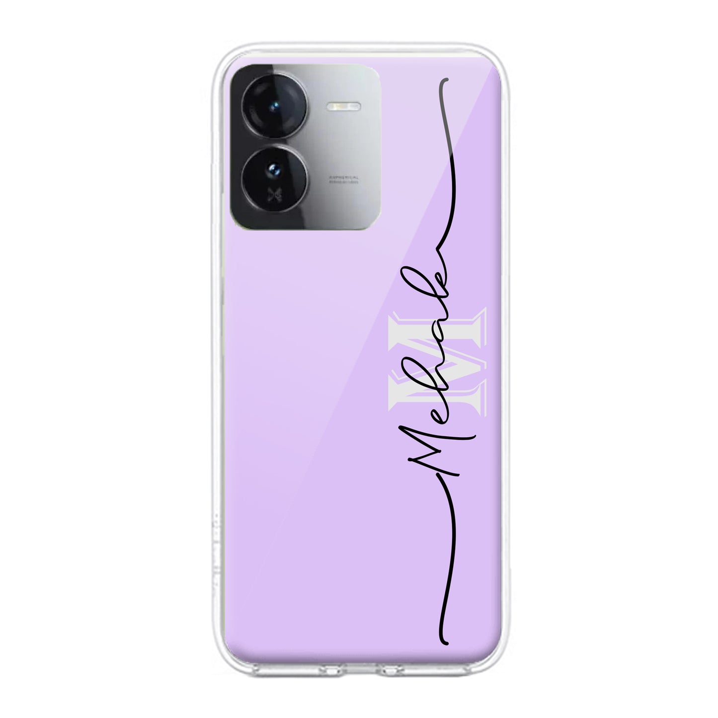 Personalized Initials Lavender Silicon Case For iQOO ShopOnCliQ