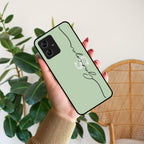 Personalized Initials Mint Green Glossy Metal Case Cover For Motorola - ShopOnCliQ