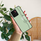 Personalized Initials Mint Green Glossy Metal Case Cover For Motorola - ShopOnCliQ