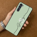 Personalized Initials Mint Green Glossy Metal Case Cover For OnePlus - ShopOnCliQ