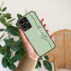 Personalized Initials Mint Green Glossy Metal Case Cover For Oppo - ShopOnCliQ