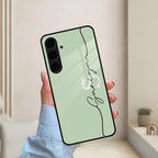 Personalized Initials Mint Green Glossy Metal Case Cover For Samsung - ShopOnCliQ