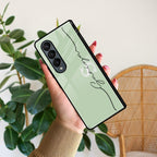 Personalized Initials Mint Green Glossy Metal Case Cover For Samsung - ShopOnCliQ