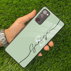 Personalized Initials Mint Green Glossy Metal Case Cover For Samsung - ShopOnCliQ