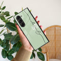 Personalized Initials Mint Green Glossy Metal Case Cover For Samsung - ShopOnCliQ