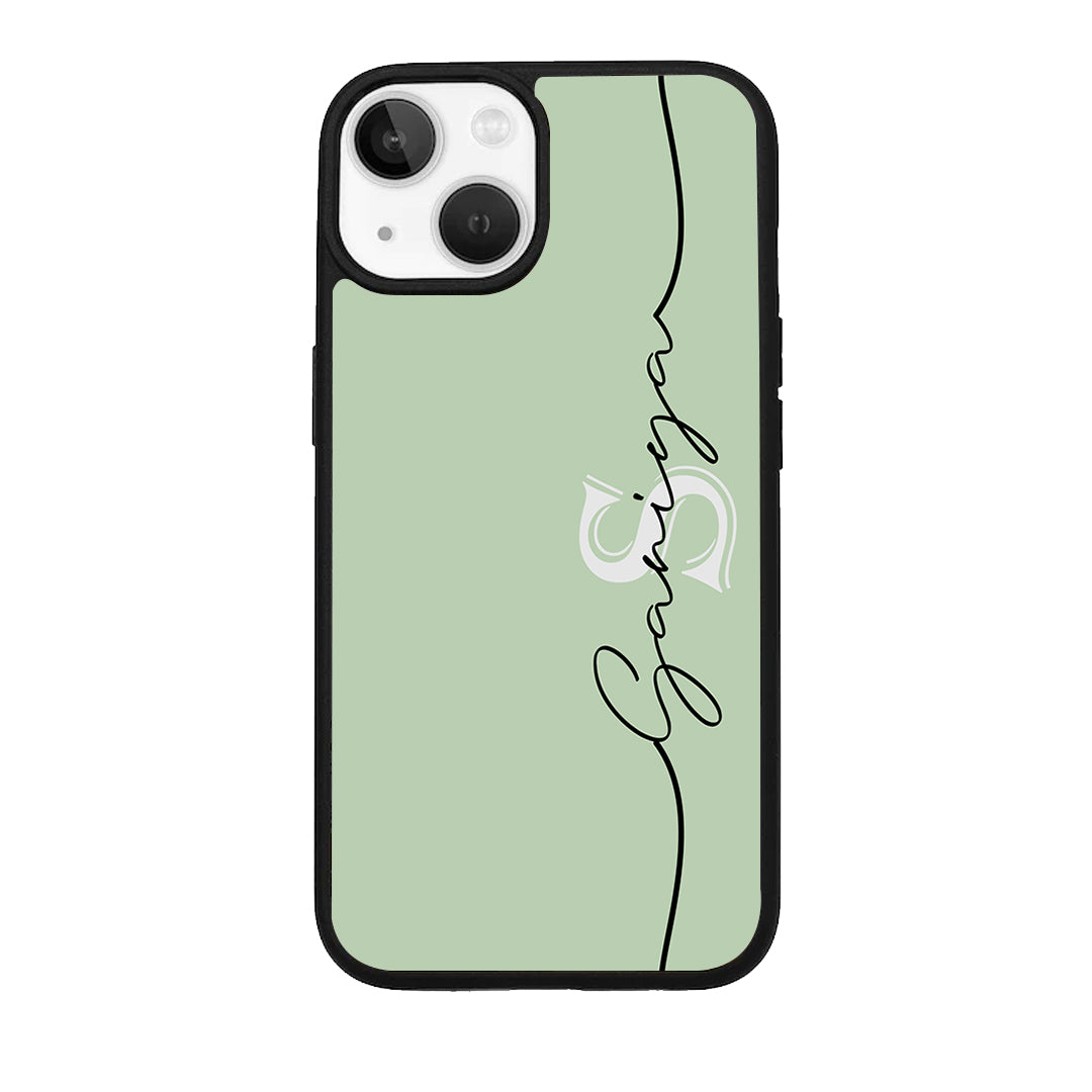 Personalized Initials Mint Green Glossy Metal Case Cover For iPhone ShopOnCliQ