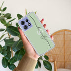Personalized Initials Mint Green Silicon Case For Motorola Edge 50 Fusion 5G