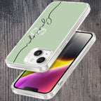 Personalized Initials Mint Green Silicon Case For Motorola Edge 50 Pro