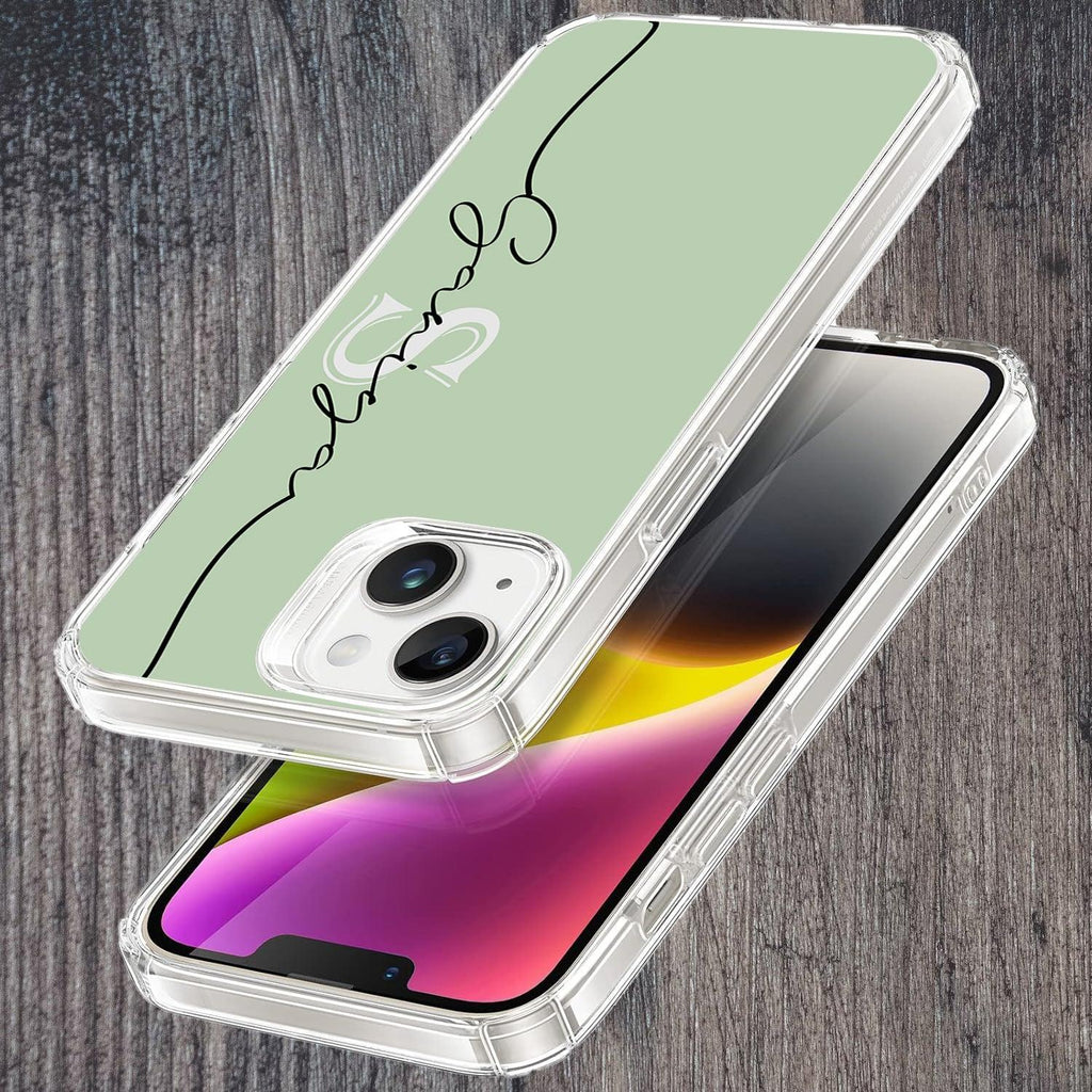 Personalized Initials Mint Green Silicon Case For OnePlus - ShopOnCliQ