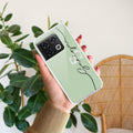 Personalized Initials Mint Green Silicon Case For OnePlus 10 Pro 5G