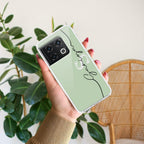 Personalized Initials Mint Green Anti Yellow Case For OnePlus 10 Pro 5G