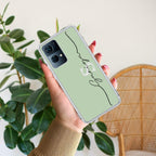 Personalized Initials Mint Green Anti Yellow Case For Oppo Reno 7 Pro 5G