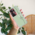 Personalized Initials Mint Green Anti Yellow Case For Oppo F25 Pro 5G