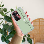 Personalized Initials Mint Green Anti Yellow Case For Oppo F25 Pro 5G