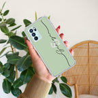 Personalized Initials Mint Green Anti Yellow Case For Oppo Reno 6 Pro 5G
