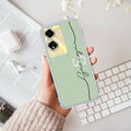 Personalized Initials Mint Green Anti Yellow Case For Oppo A59 5G