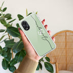 Personalized Initials Mint Green Anti Yellow Case For Oppo A17