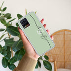 Personalized Initials Mint Green Silicon Case For Realme C67 5G