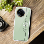 Personalized Initials Mint Green Silicon Case For Realme 8i / Realme Narzo 50