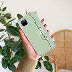 Personalized Initials Mint Green Silicon Case For Realme 10 Pro+ 5G