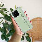 Personalized Initials Mint Green Silicon Case For Realme P3 5G