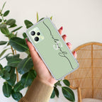 Personalized Initials Mint Green Silicon Case For Realme P2 Pro 5G