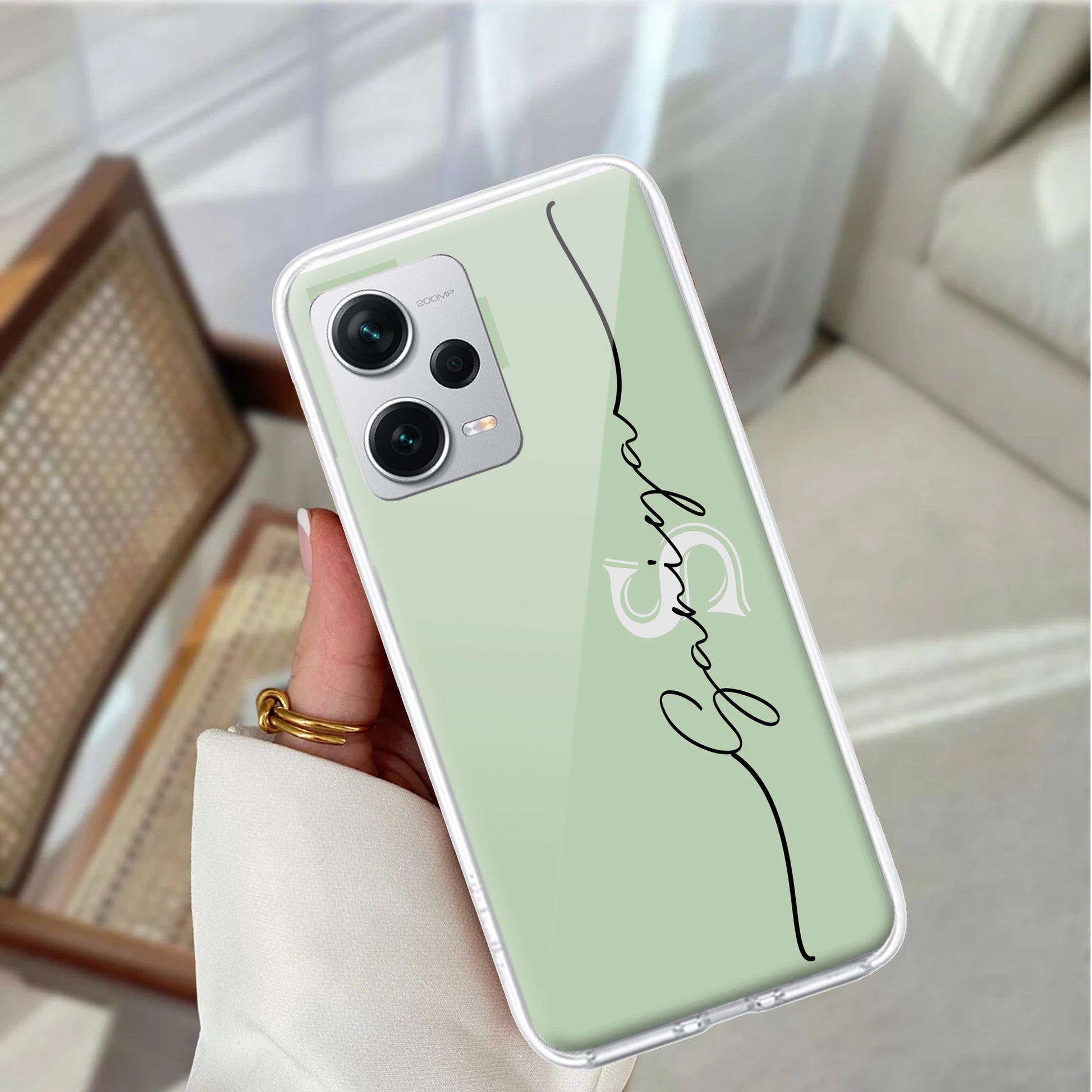 Personalized Initials Mint Green Silicon Case For Redmi/Xiaomi ShopOnCliQ