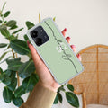 Personalized Initials Mint Green Silicon Case For Redmi 13C 4G