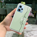 Personalized Initials Mint Green Silicon Case For Redmi Note 10 Pro / Redmi Note 10 Pro Max