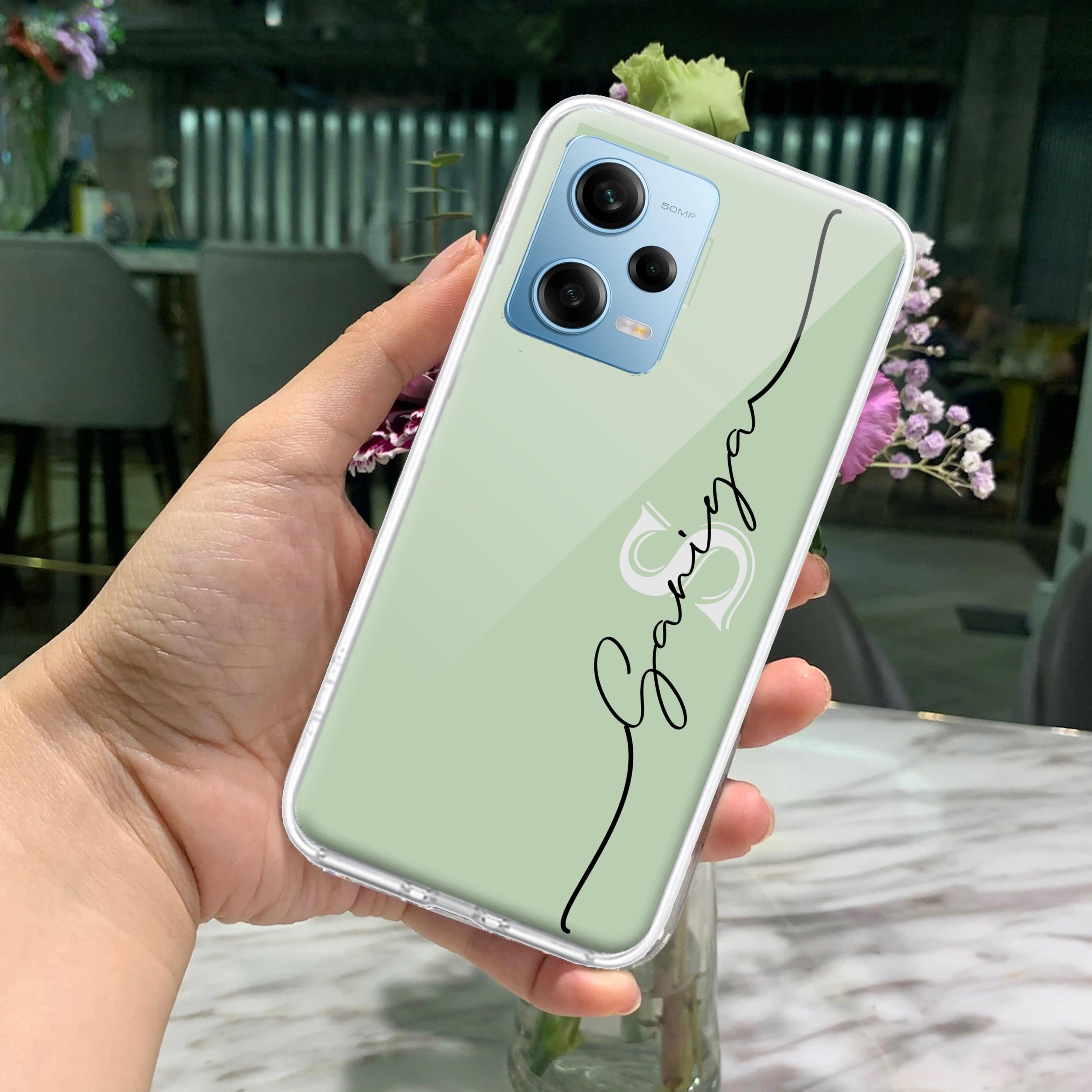 Personalized Initials Mint Green Silicon Case For Redmi/Xiaomi - ShopOnCliQ