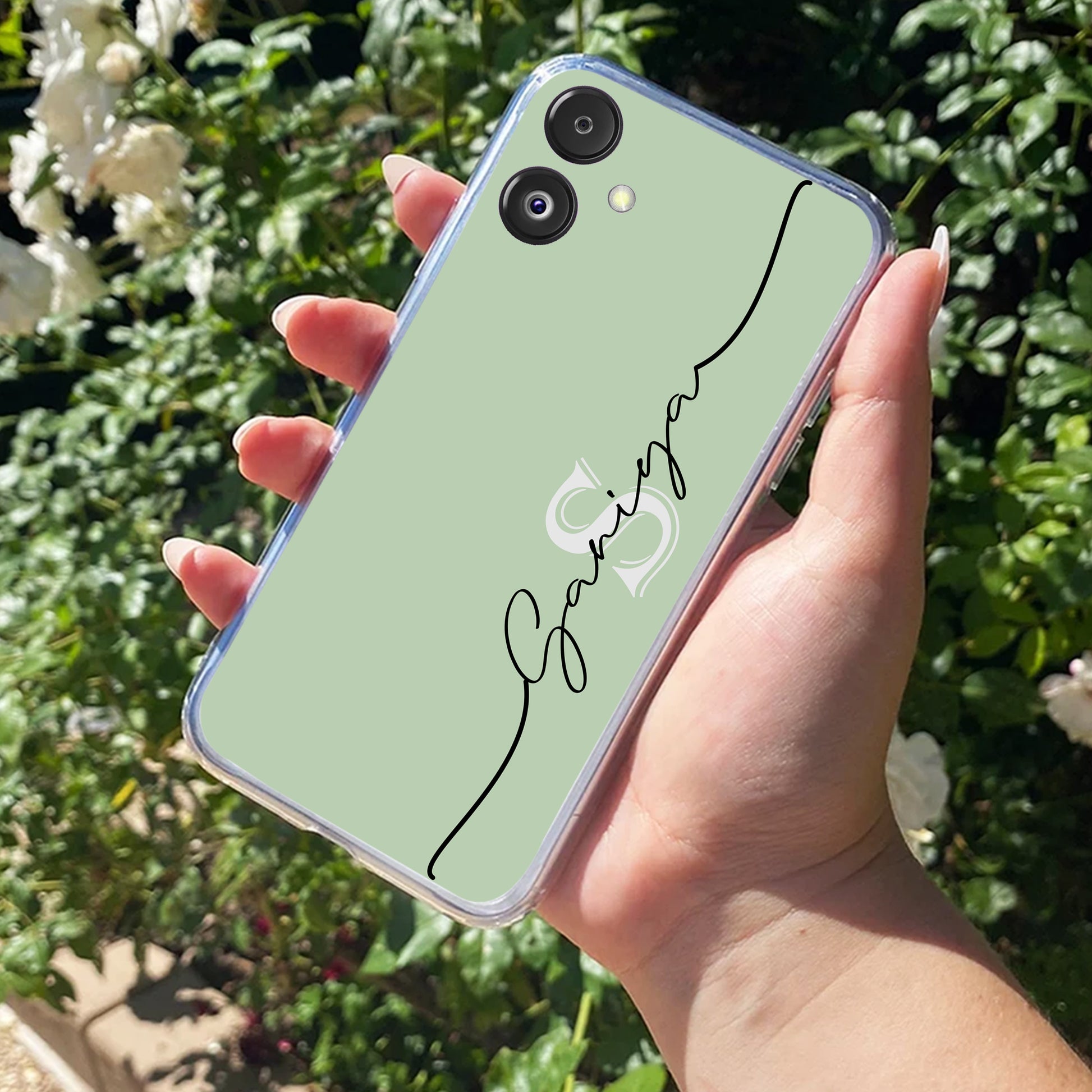 Personalized Initials Mint Green Silicon Case For Samsung ShopOnCliQ