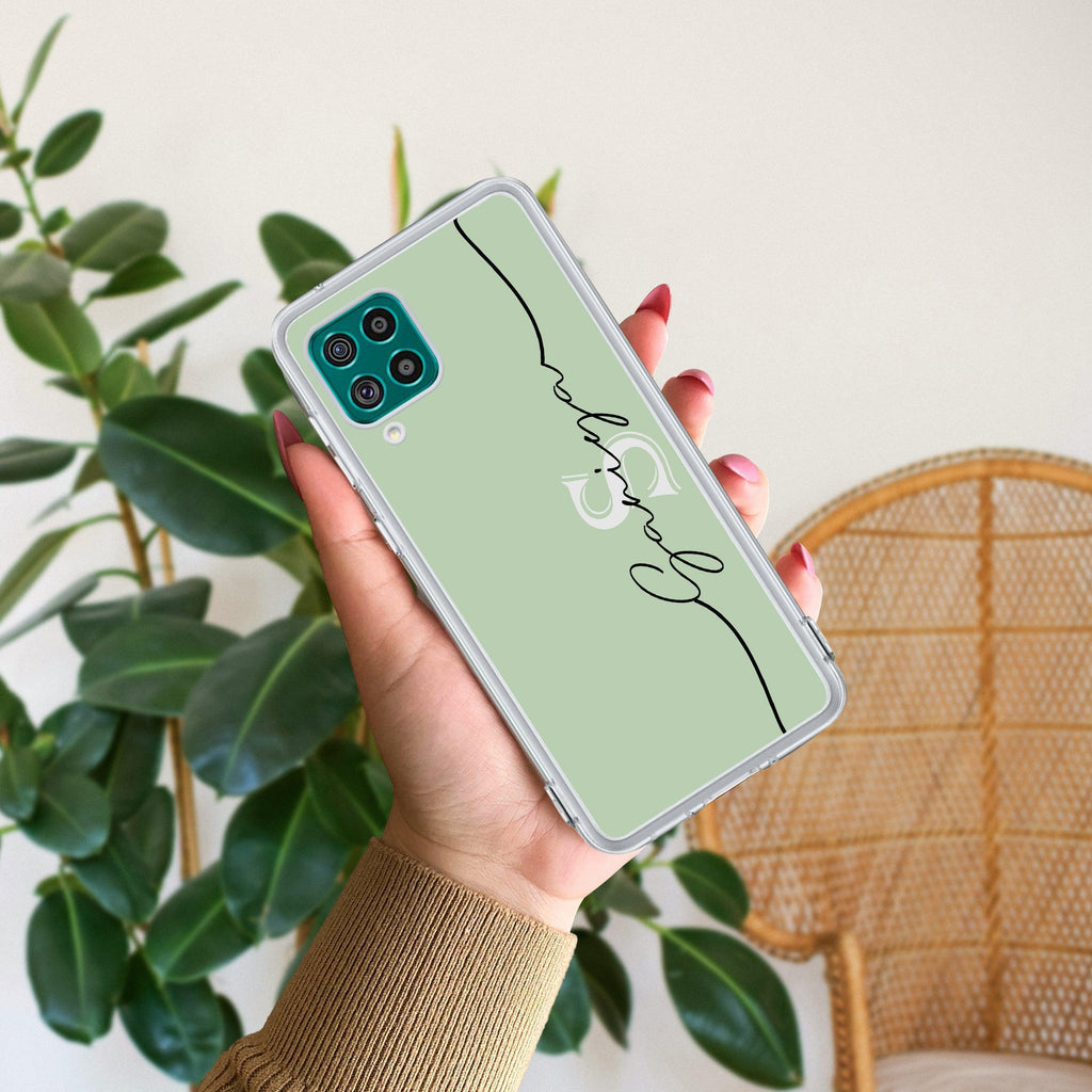 Personalized Initials Mint Green Anti Yellow For Samsung Galaxy M33