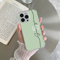 Personalized Initials Mint Green Anti Yellow Case For iPhone 16 Pro Max