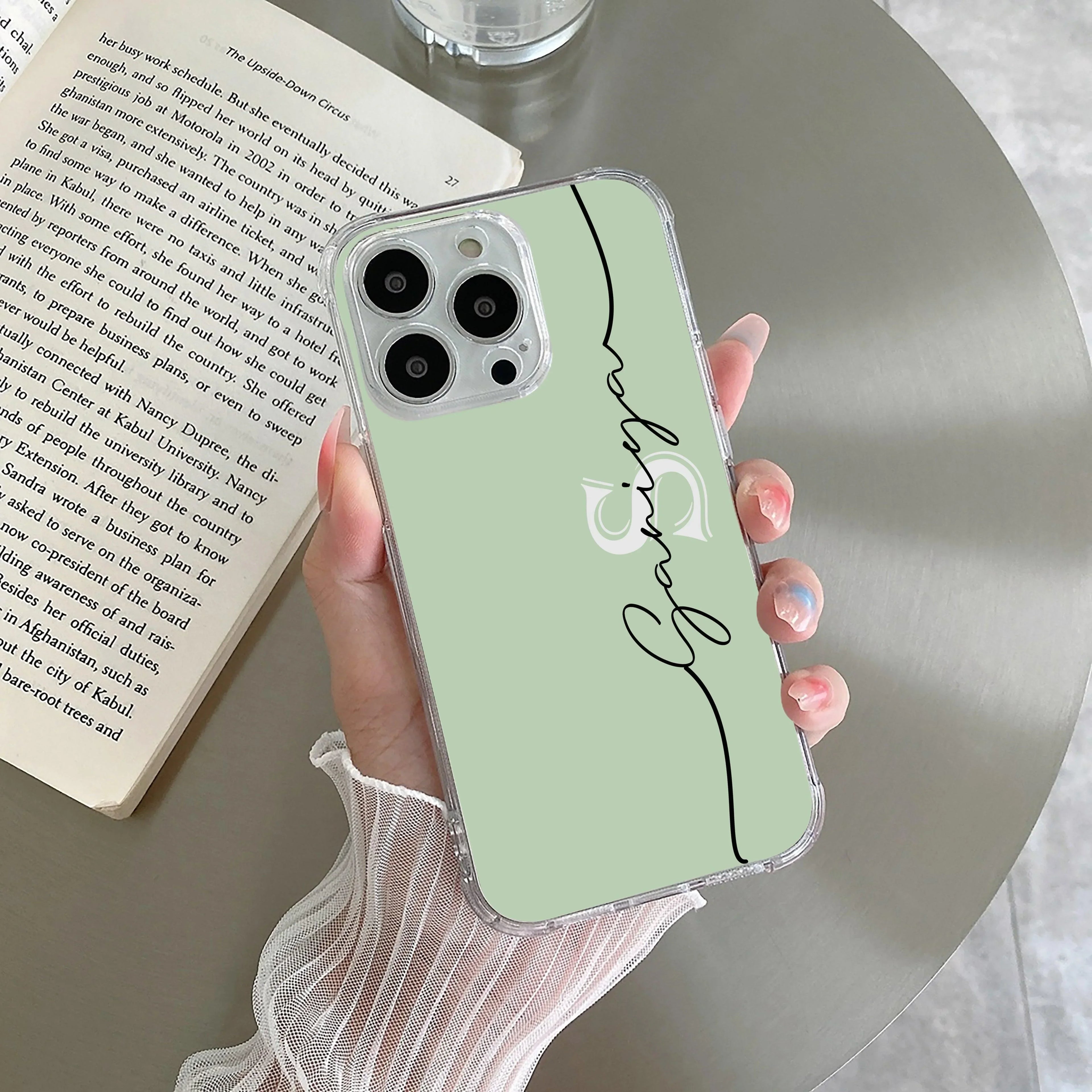 Personalized Initials Mint Green Silicon Case For Google Pixel 10 Pro XL