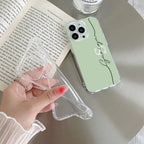 Personalized Initials Mint Green Silicon Case For Google Pixel 10