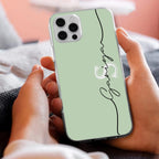 Personalized Initials Mint Green Silicon Case For iQOO - ShopOnCliQ