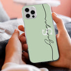 Personalized Initials Mint Green Silicon Case For Google Pixel 9