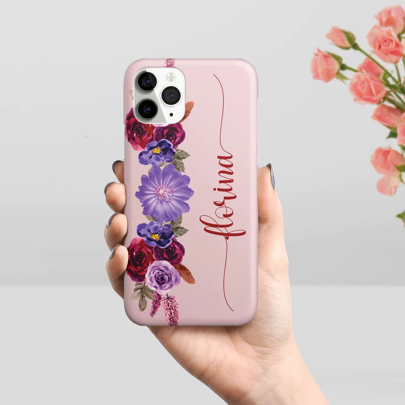 Personalized Wildflower Floral Slim Phone Case Cover For iPhone