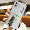 Personalized Blue Blossom Girl Transparent Silicon Case For Xiaomi 14 Civi 5G