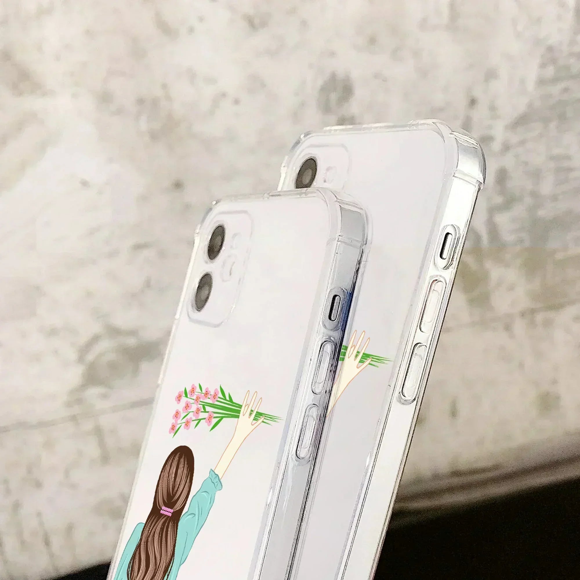 Personalized Blue Blossom Girl Transparent Silicon Case For Google - ShopOnCliQ