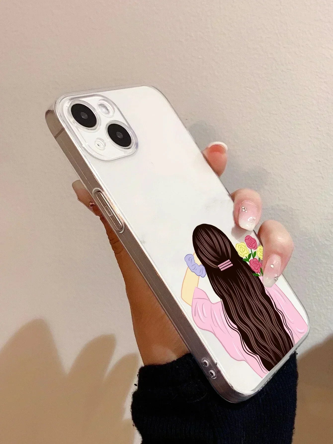 Personalized Pink Blossom Girl Transparent Silicon Case For Google - ShopOnCliQ