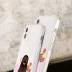 Personalized Pink Blossom Girl Transparent Silicon Case For iQOO - ShopOnCliQ