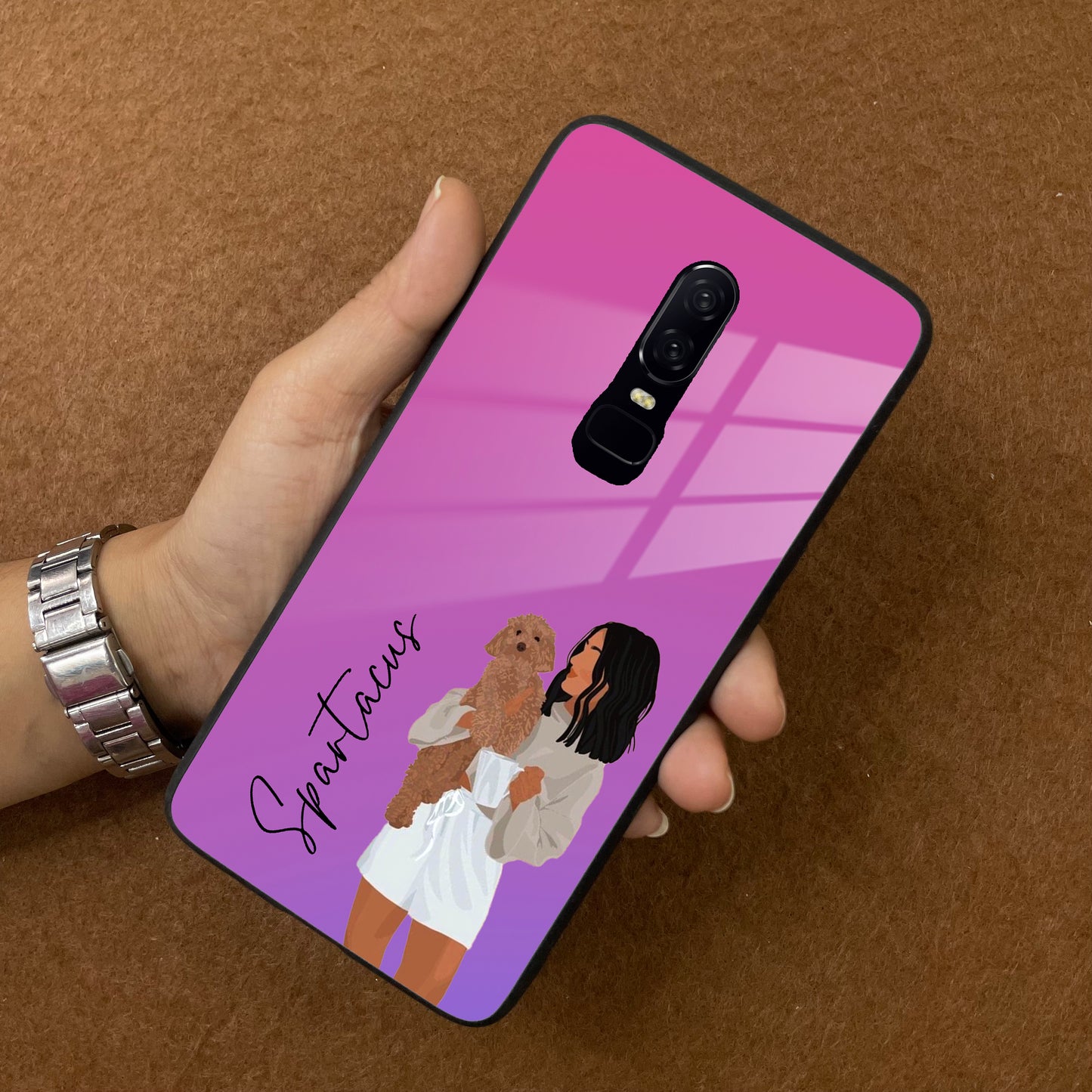 Customize Pet Name Glass Case For OnePlus