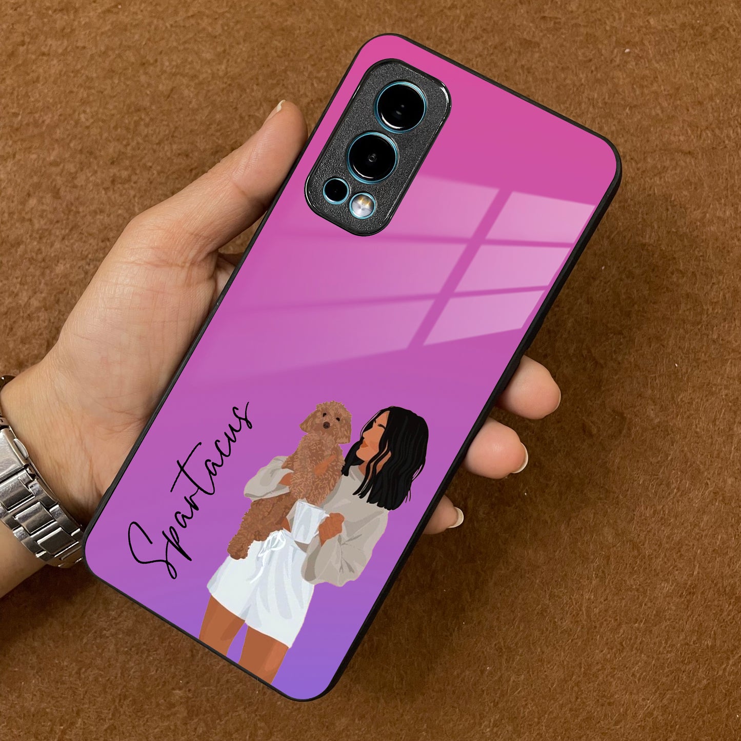 Customize Pet Name Glass Case For OnePlus