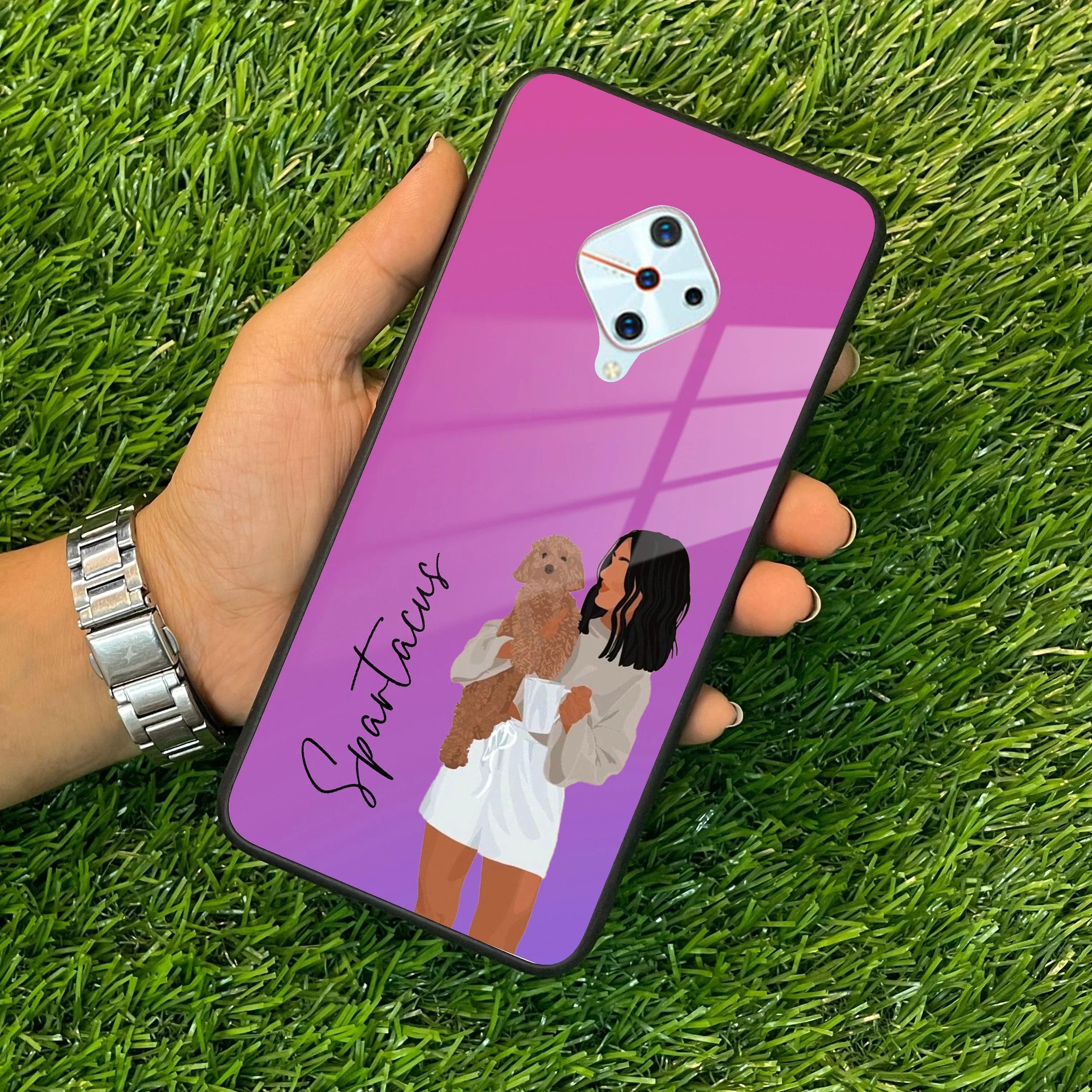 Customize Pet Name Glass Case For Vivo - ShopOnCliQ